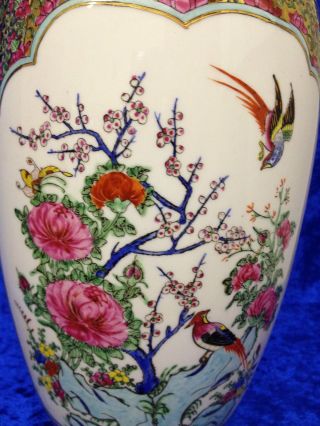 Wunderschöne Alte Vase Ca.  39 Cm Gemarkt Schöne Malerei - Vögel - Schmetterlinge Bild