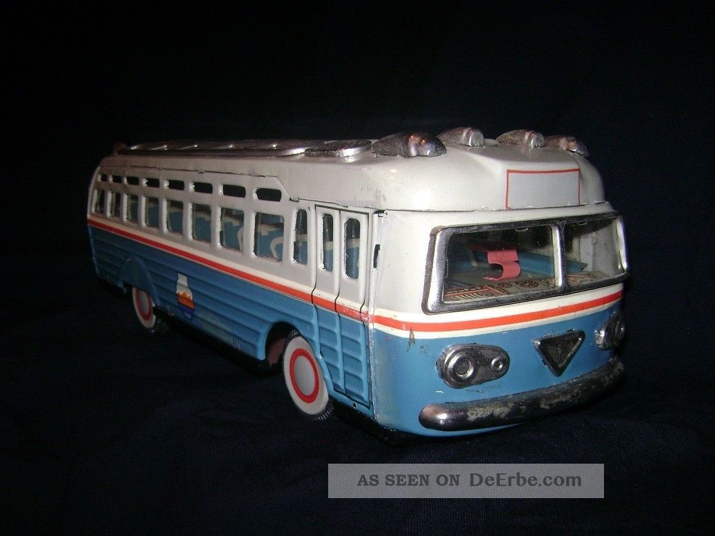 Grosser Alter Bus O.  N.  T.  Carpati Um 1960 Blech Oficiul Turism Friction Tin Coach Original, gefertigt 1945-1970 Bild