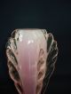 Archimede Seguso Murano Glasvase / Rippen Vase In Opak Rosa,  Um 1960 Sammlerglas Bild 5