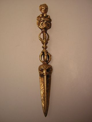 Phurba Aus Tibet (metal Ritual Objekt Ph4) Bild