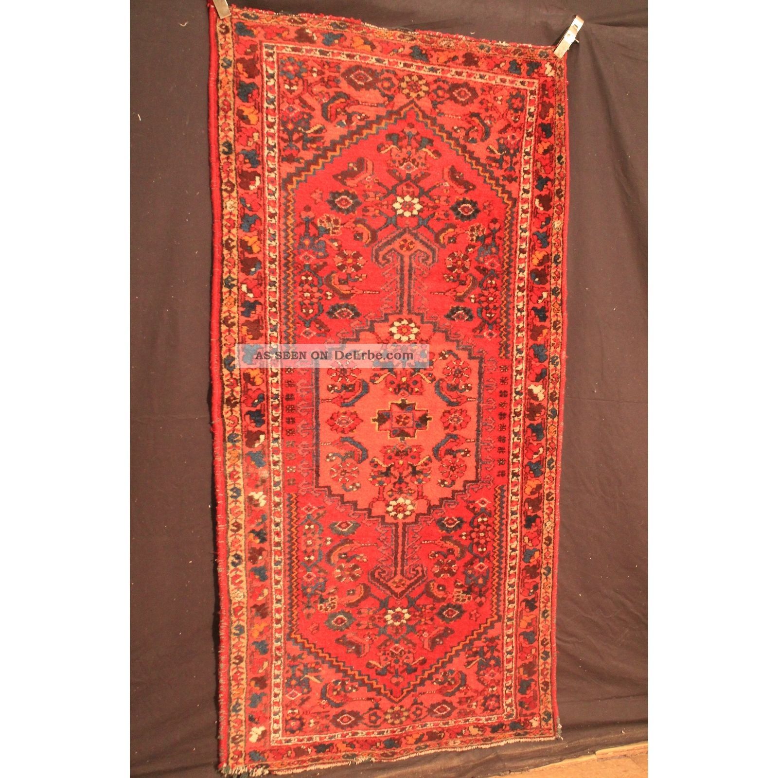 Alt Handgeknüpft Orient Teppich Malaya Kurde Old Rug Carpet Tappeto 210x105cm Teppiche & Flachgewebe Bild