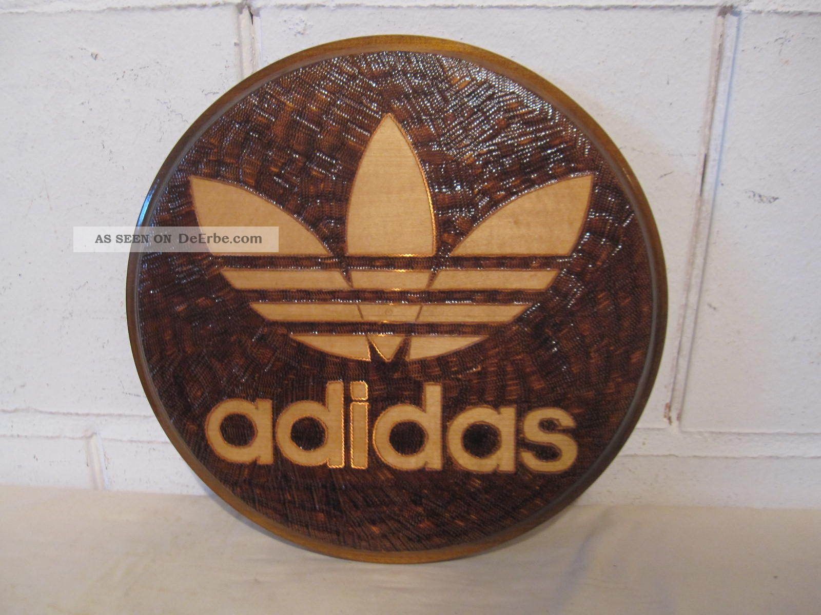 _adids_wandteller - Holz Mit Metalleinlage - 27,  5 Cm. Holzarbeiten Bild