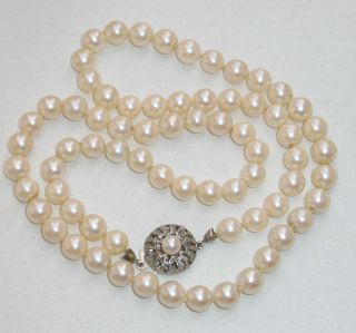 Jugendstil Echte Perlen Kette Perlenkette 333er Gold Verschluß 32 Gr.  Top Bild
