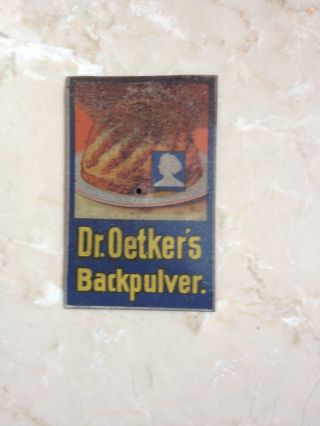 Dr.  Oetker Türschild,  Oetkers ' Backpulver,  Emailleschild,  Tante Emma,  Rar,  Selten Bild