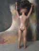 Braune Puppe Damina Furga Italy 70er Jahre 45 Cm 17 