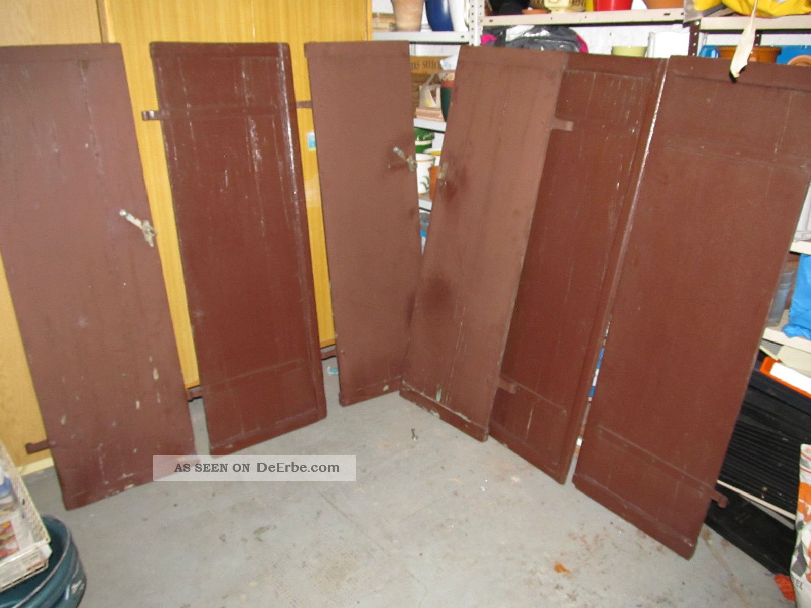 3 Paar Antike Fensterläden,  Um Ca.  1930,  Holz,  Mit Beschlägen Original, vor 1960 gefertigt Bild