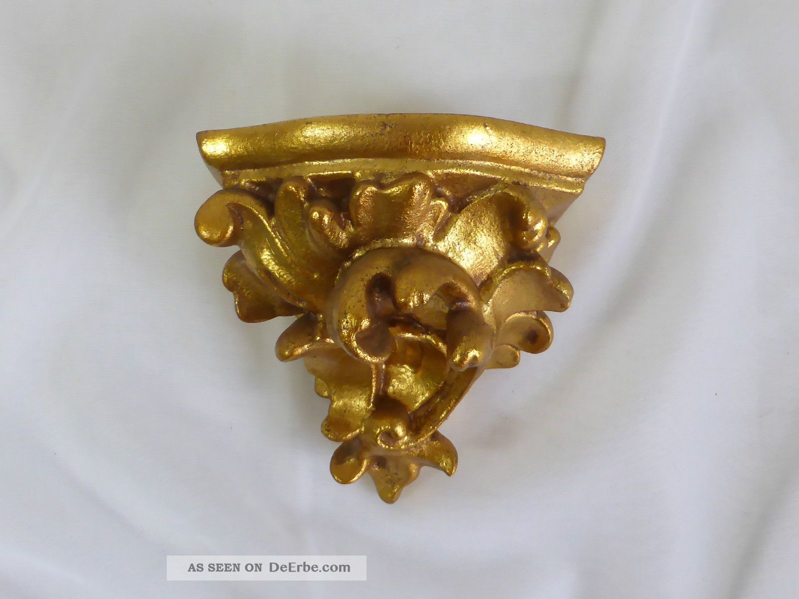 Wandkonsole Barock - Stil Grödner Schnitzerei,  Stellfläche 7x11 Cm,  Nr.  01 Holzarbeiten Bild