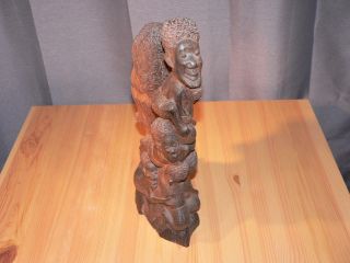 8 Afrikaner Handgeschnitzt - Holzfigur Holz Figur Skulptur Alt - Ebenholz Antik Bild