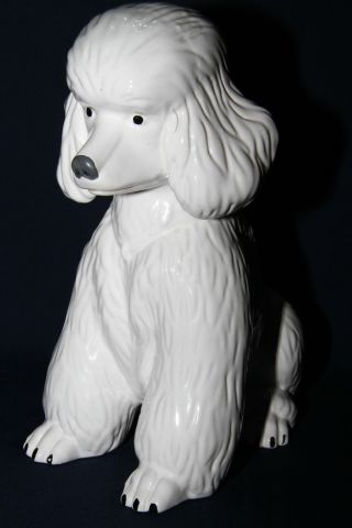 Pudel Hund Figur,  Statue,  Keramik,  Höhe 30 Cm,  Top Design Bild