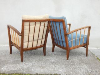 2 Sessel Easy Chair Lounge 50er Jahre Mid Century Tütenlampen Ära Bild