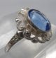 Jugendstil Ring Mit Blauem Stein,  Silber 835,  Ungetragen Aus Juwelier - Auflösung Ringe Bild 1