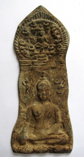 Rarität,  Mahayana - Buddha - Tempelrelief,  Ca.  1900,  Sockelfragment Eines Tempel 7 Bild