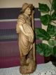 Holzfigur - Heiligenfigur - Hl.  Isidor? - Bauer Mit Sense - Südtirol? - Geschnitzt - Deko Holzarbeiten Bild 3