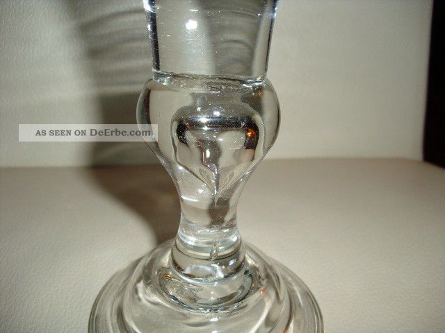 Lauenstein Pokal Glas Mit Goldrand Um 1770,  Barock Mit Glockenfuß Und Luftblase Sammlerglas Bild