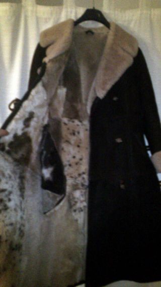 Vintage Zaren Lammfell Damen Mantel7 Dufflecoat - GrÖße: 36 Farbe: Braun Bild