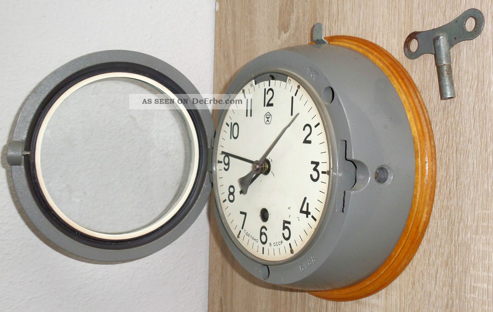 Communist Clock Uhr Chronometer Borduhr Schiffsuhr Udssr Ussr Ddr Soviet Communism ...