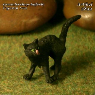 Hausser Elastolin Haustier Schwarze Katze 7cm Serie Art.  3844 Bild