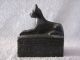 Ägyptische Katze Statue Auf Sockel Skulptur Kunstguss O.  Kunststein,  H.  10 Cm Entstehungszeit nach 1945 Bild 1