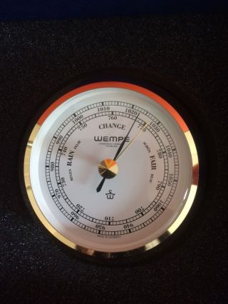 Wempe Chronometer Barometer Skiff Messing Ø 110mm - Druckmesser, Bild