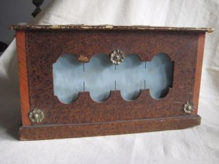 Walzen - Spieluhr Um 1900 Holzkasten,  Drehorgel,  2 Melodien? Frankreich,  Beschläge Bild