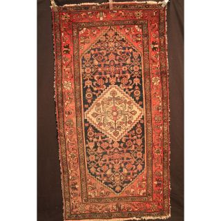 Alt Handgeknüpft Orient Teppich Malaya Kurde Old Rug Carpet Tappeto 208x107cm Bild