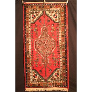 Alt Handgeknüpft Orient Teppich Malaya Kurde Old Rug Carpet Tappeto 190x100cm Bild