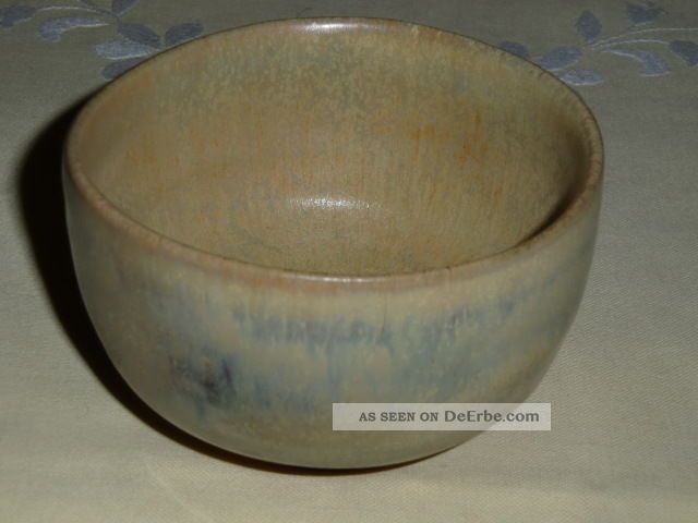 China Japan Keramikkumme Signiert Überlaufglasur Handarbeit Asiatika Entstehungszeit nach 1945 Bild