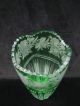 Sehr Schöne Grüne Kristall Vase Mit Feinen Gravuren Wohl Nachtmann Kristall Bild 1