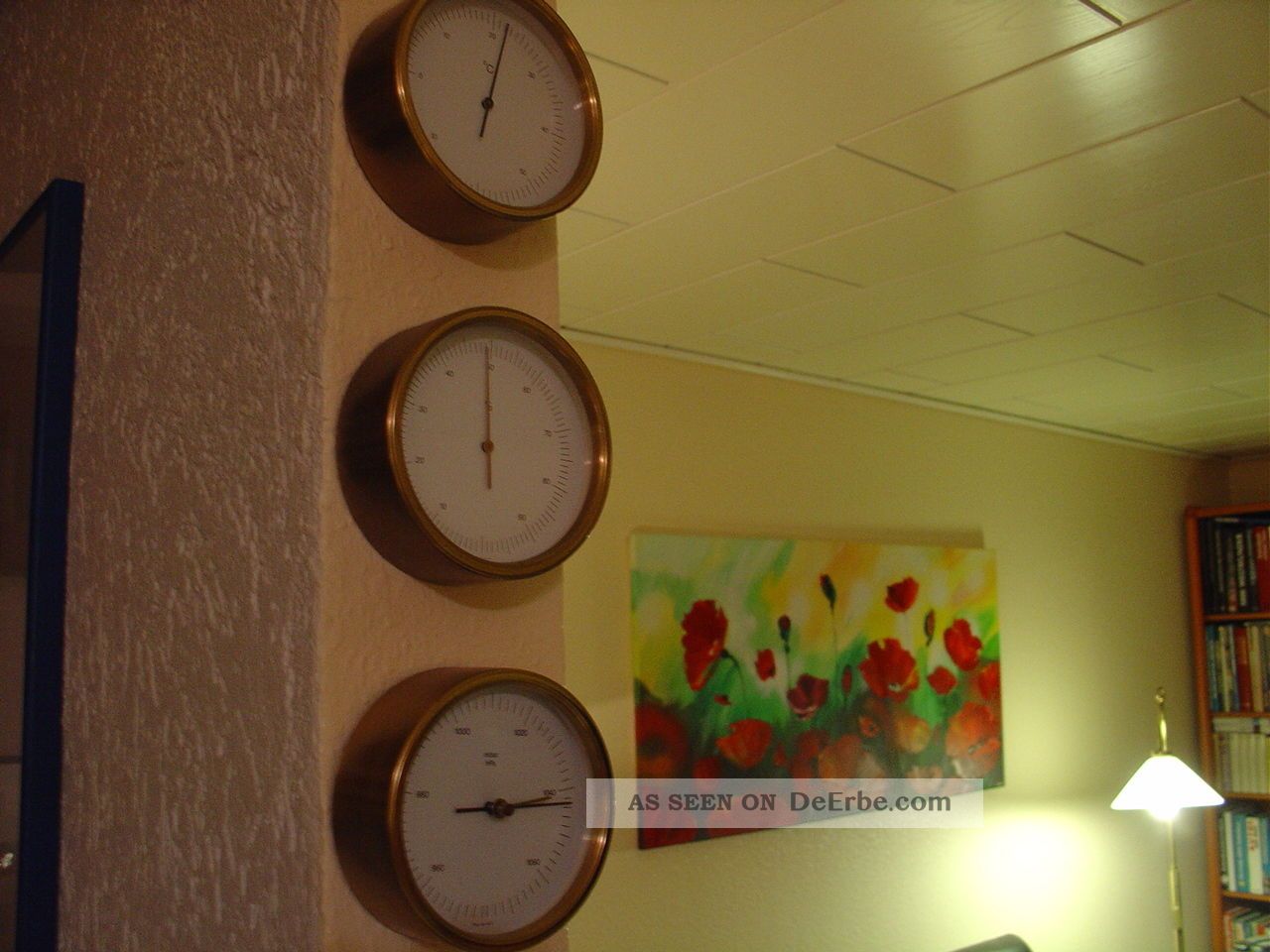 Barometer,  Hygrometer,  Thermometer,  Messing,  Sehr Schön,  Aus Nachlass Technik & Instrumente Bild