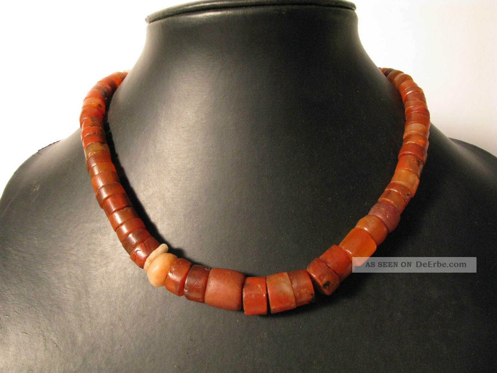 Antike Achatperlen Karneol Antique Agate Carnelian Stone Trade Beads Bankam Afrika Bild
