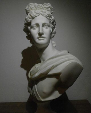 Apollo Büste Griechisch Skulptur Alabaster - 32cm Bild