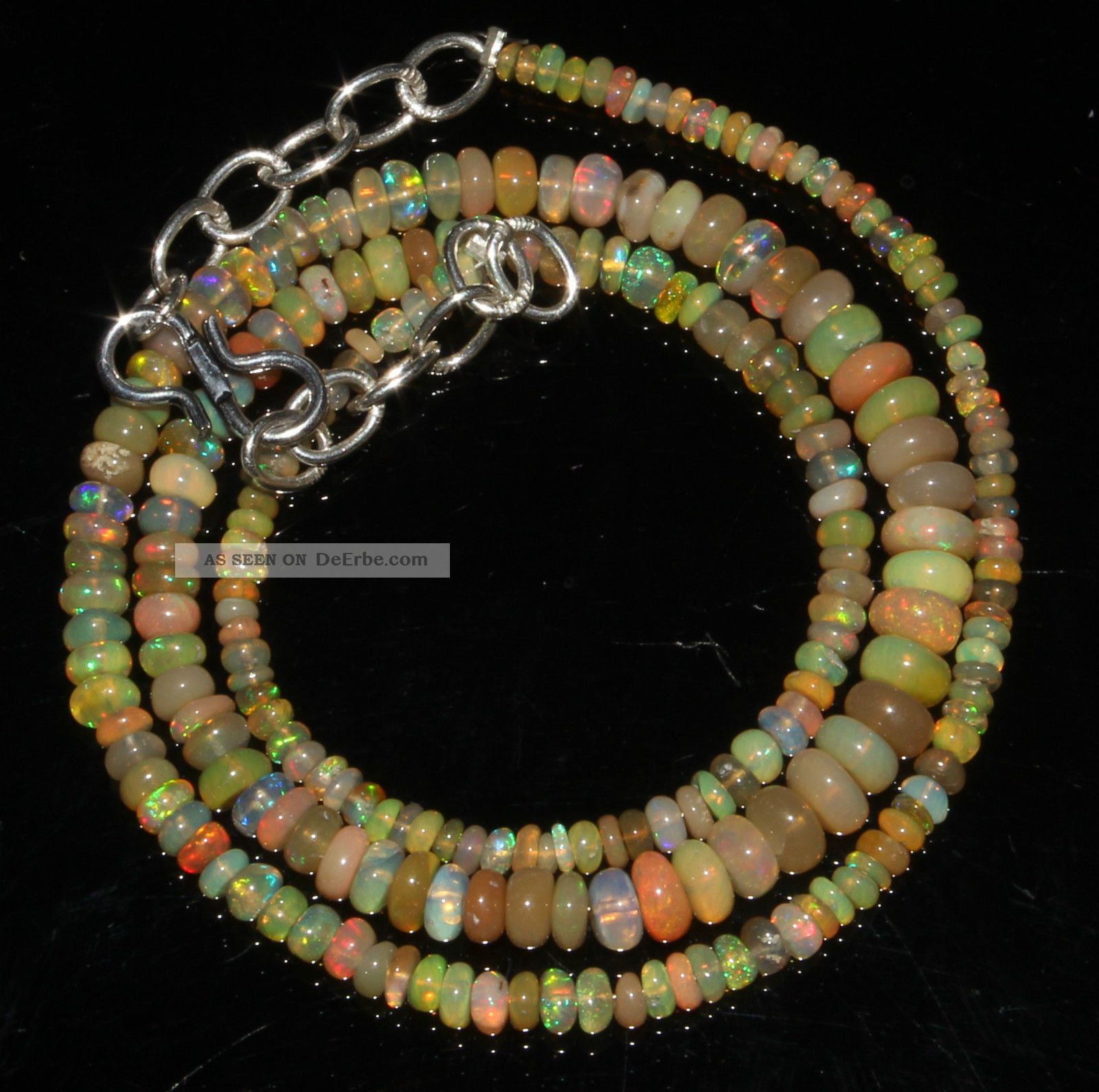 Kette Mit Äthiopien Opal Verschluss Aus 925er Silber Ketten Bild