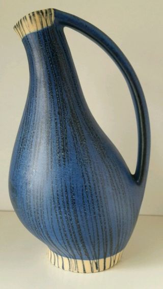 Sehr Selten Anneliese Beckh Vase 3992 Schmider Zell Zeller Keramik Blau 1954 Bild