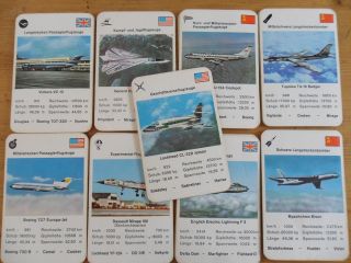 Kartenspiel Quartett Flugzeuge Aller Art (karten Ca 70er Jahre) Bild