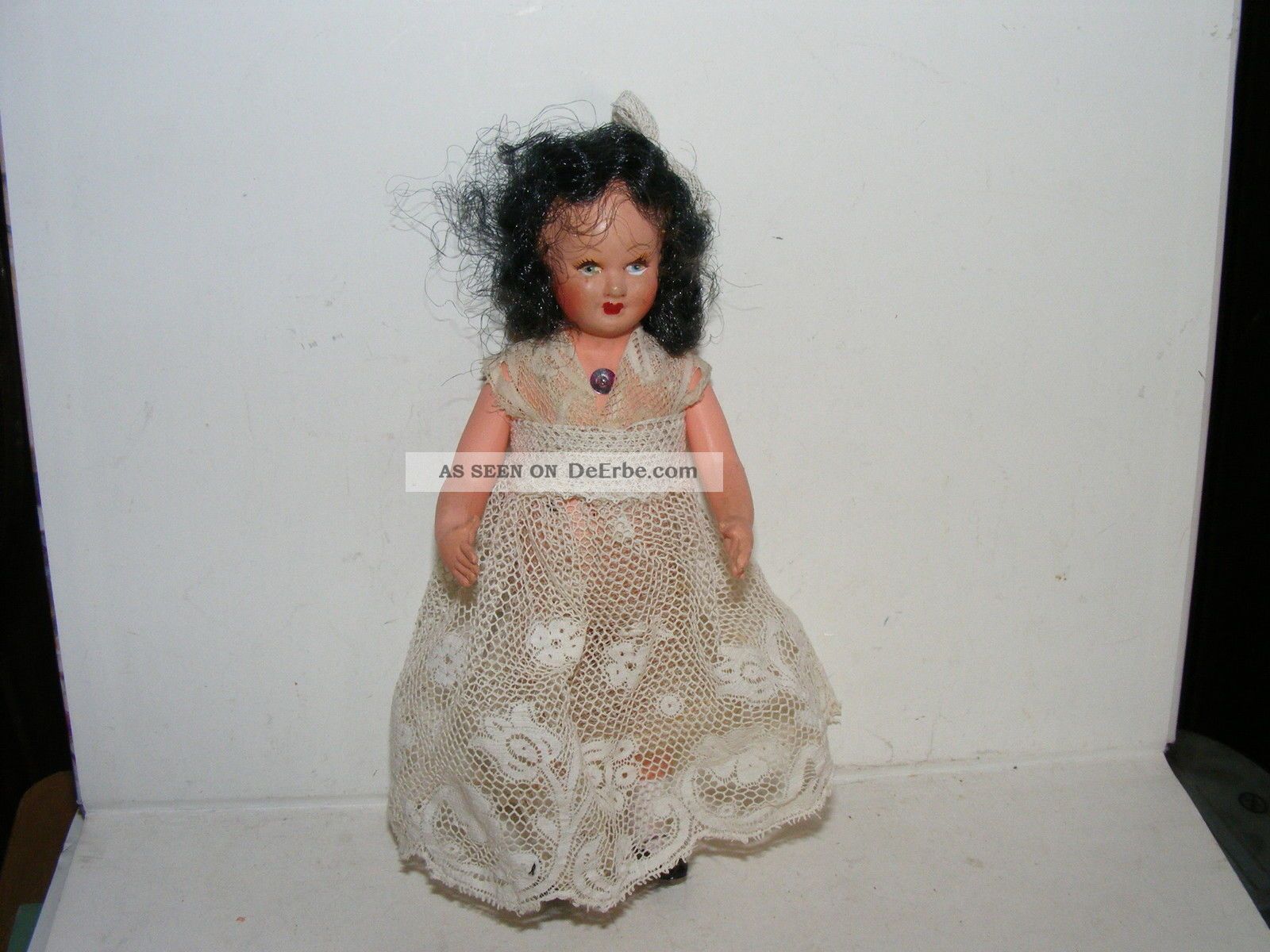 Alte Franz.  Celluloid - Puppe - Petit Collin - Kaufladen - Puppenhaus - Puppenstube Original, gefertigt vor 1970 Bild