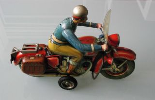 Blechspielzeug Seltenes Sehr Großes Tippco Motorrad 598 30cm Mit Lichtfunktion Bild