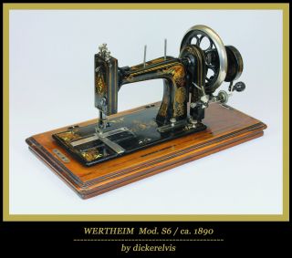Wunderschöne Wertheim - Nähmaschine,  Funktionsfähig,  Inkl.  Koffer,  Ca.  1890 Bild