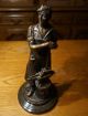 Bronzefigur Schmied Metall Sculpture Bust Messing 1950-1999 Bild 10