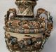 Prunk Vase,  Gerbing & Stephan,  BÖhmen,  Majolika,  1850 - 1890,  Maskaronen Nach Stil & Epoche Bild 5