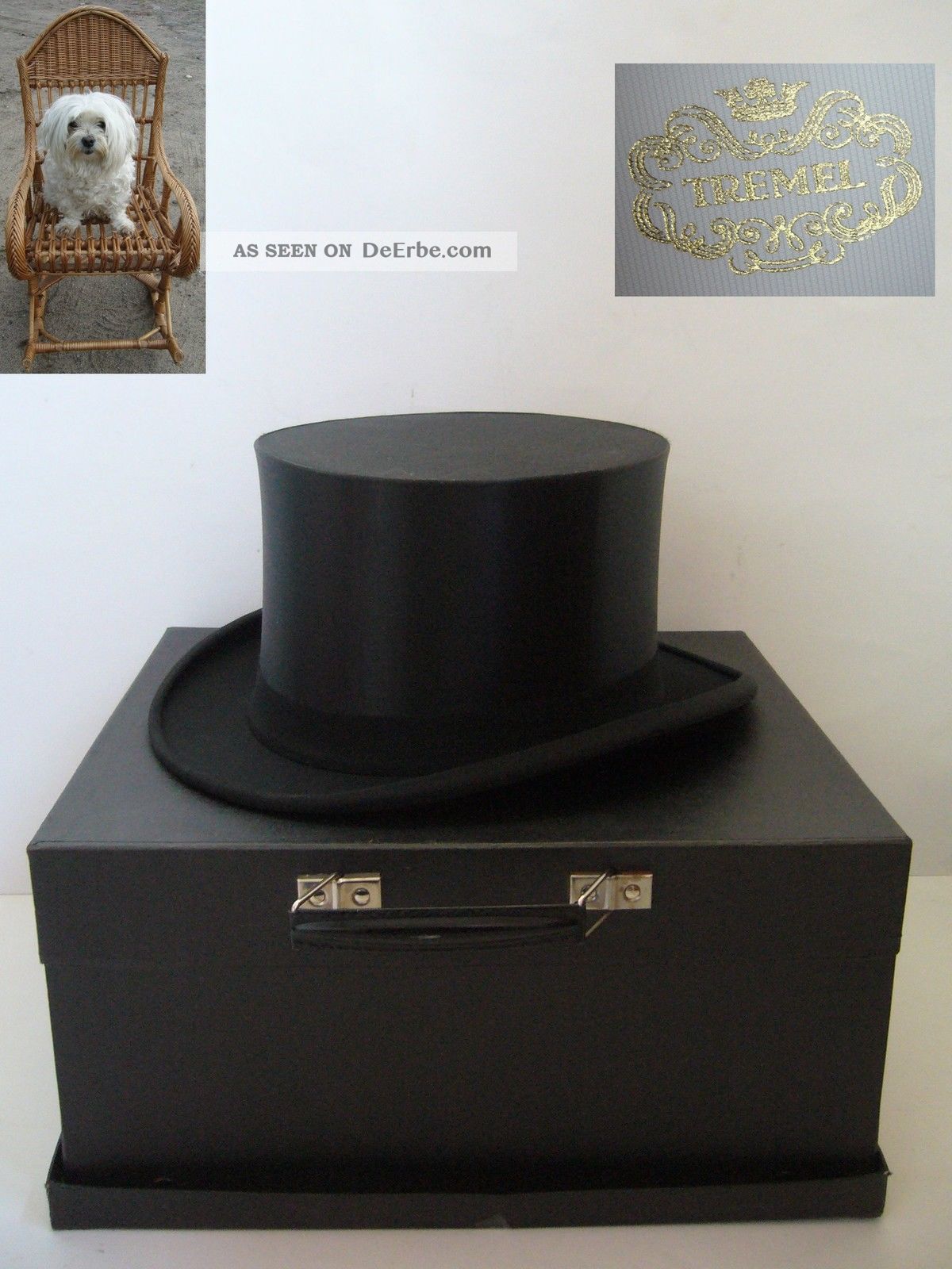 Chapeau Claque 57 Cm Schwarz Gr.  M Klappzylinder Tremel Hut Accessoires Bild