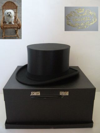 Chapeau Claque 57 Cm Schwarz Gr.  M Klappzylinder Tremel Hut Bild