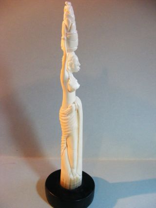 Schöne Große Figur Aus Bein Geschnitzt,  30 Cm Bild
