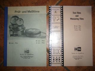 35 Mm Filmprojektor 2 Hefte Bücher Lehrmaterial Prüf - Und Messfilme Defa Studio Bild
