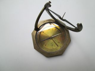 Äquinoktial - Kompass - Sonnenuhr Um 1830 Messing Bild