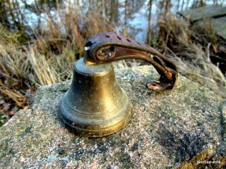 Antike Glocke Ziegenglocke 21 Cm Metall Messing Reiner Klang Sammler/dekostück Bild