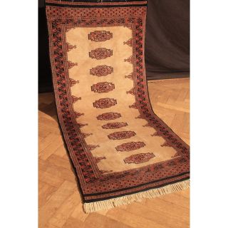 Fein Handgeknüpfter Orient Buchara Jomut Teppich Carpet Tappeto Tapis 90x200cm Bild