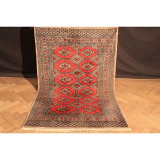 Fein Handgeknüpfter Orient Buchara Jomut Teppich Carpet Tappeto Tapis 130x190cm Bild
