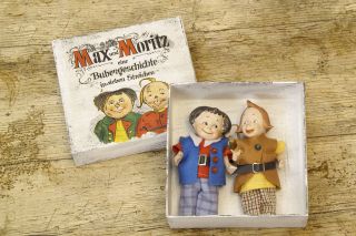 Max & Moritz Porzellan Puppen Reproduktion In Schachtel Dolls Bild