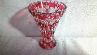 Kristall Vase Schönes Rot Bild