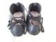 Alte Puppenkleidung Schuhe Vintage Black Laced Shoes Socks 40 Cm Doll 5 Cm Original, gefertigt vor 1970 Bild 2